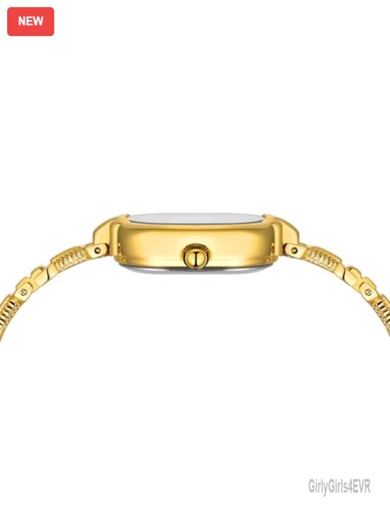 Quartz Wrist Watch with Gold Stainless Steel Band and Oval Dial main image 7